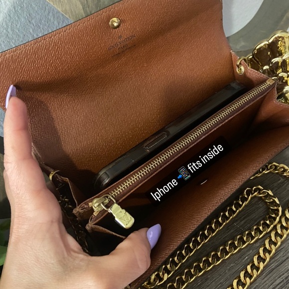 ⚜️Louis Vuitton Monogram WOC Pochette Style Crossbody w/Vintage Gold Tone - Picture 5 of 12